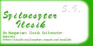 szilveszter ilcsik business card